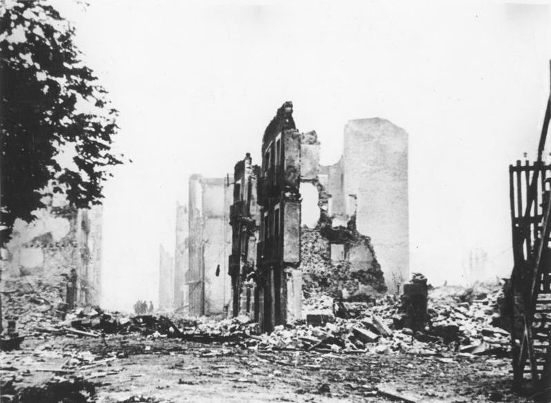 Ruins of Guernica after the 1937 bombing